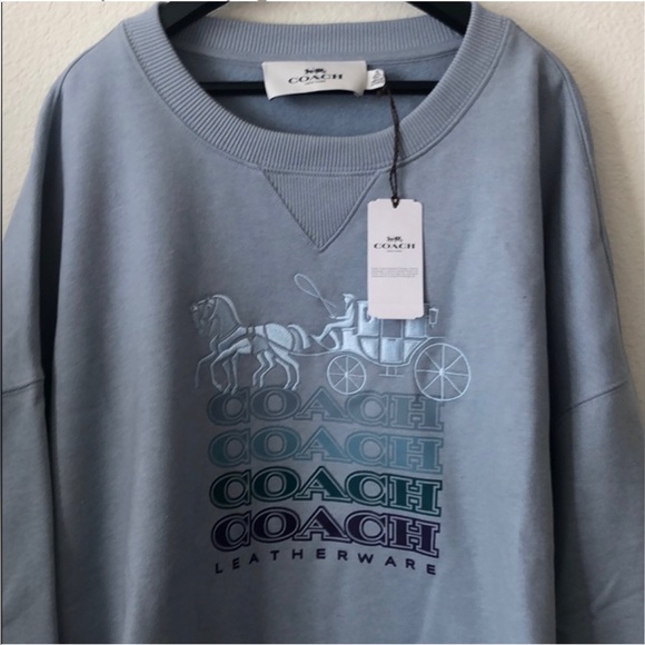 Cocha relax sweatshirt crew neck S Carriage logo embroidered. Color- pale blue,New Products : American Fashion Style Bags On Sale